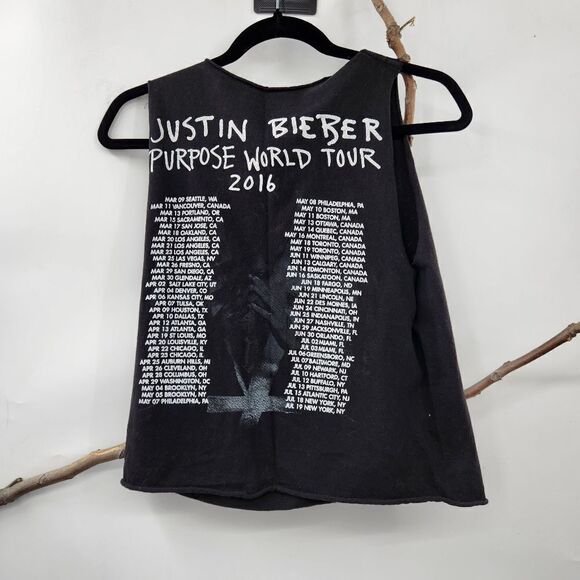 Justin beiber custom distressed tour tank 2016 - Picture 5 of 5